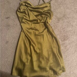 Stella Laguna Beach Satin Green Dress
